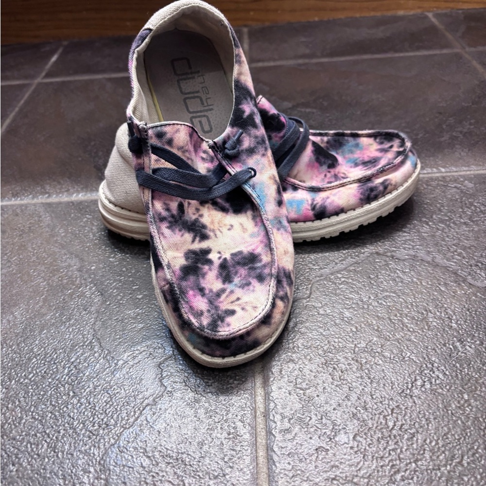 Hey Dude Women's Tie-Dye Shoes - Pink and Black